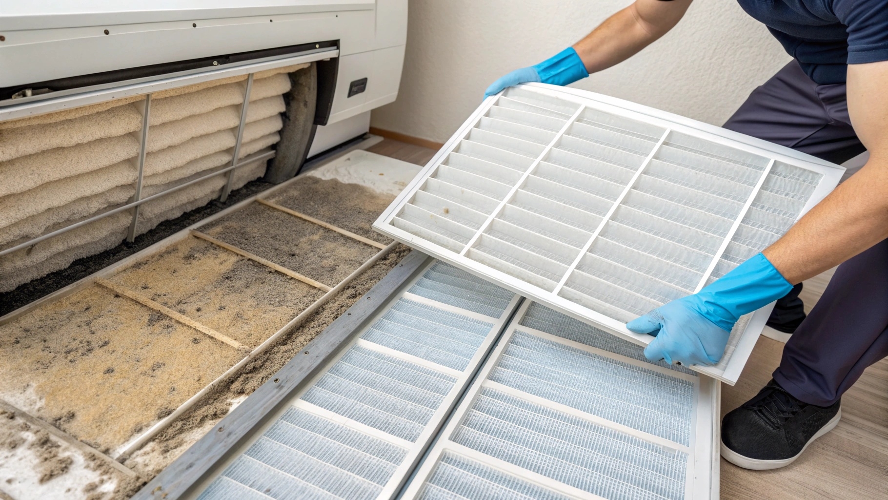 에어컨 청소 전후 비교